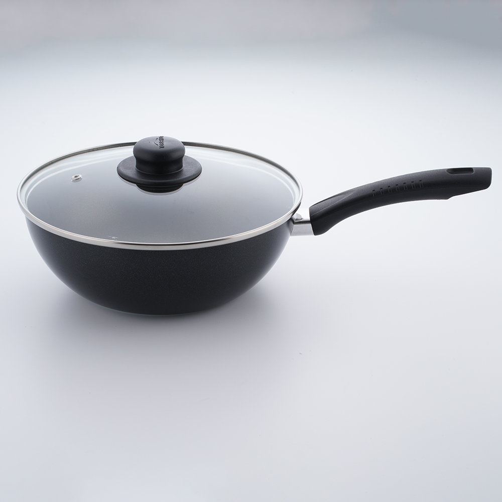 UNIVERSAL WOK ALIADA+GLASS LID 10¨- WOK ALIADA+TAPA DE VIDRIO 24