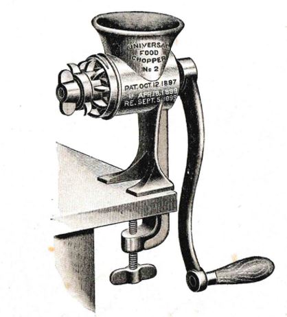 El picador de alimentos Universal fue patentado el 12 de octubre de 1897
